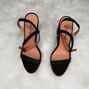 COPY - Free People Black Suede Wedges 9